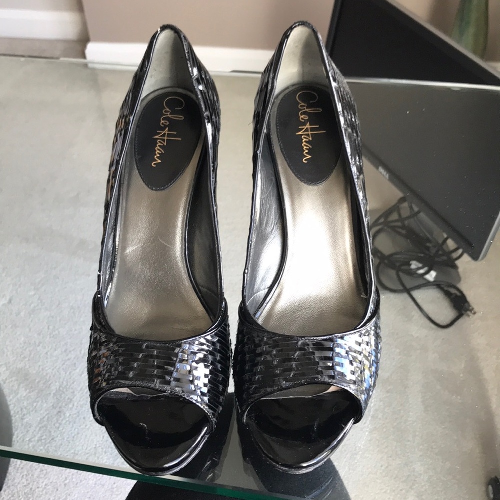 Colehaan tiana Air OT pump black patent with weave - Picture 6 of 6